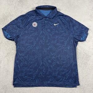 Nike Tiger Woods Dri Fit ADV Polo Shirt Mens XL LA Clippers Blue Golf DX6092